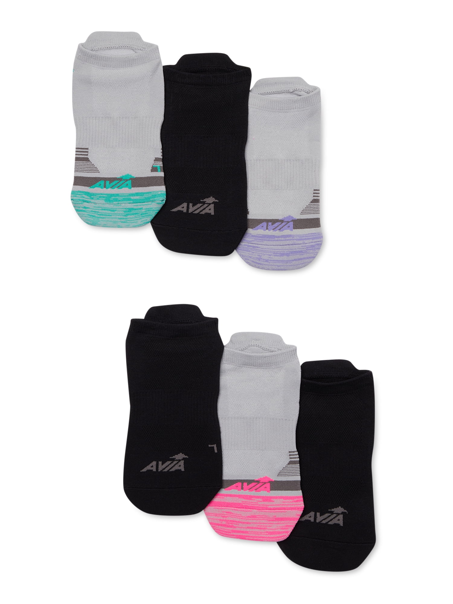 Avia Women’s Pro Tech Lightweight Low Cut Socks, 6-Pack - Walmart.com