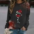 thumbnail image 2 of DianGeFu Womens Hoodies Pullover Plus Size Print Round Neck Loose Long Sleeve for 2024 Christmas Fashion(Black,S), 2 of 4