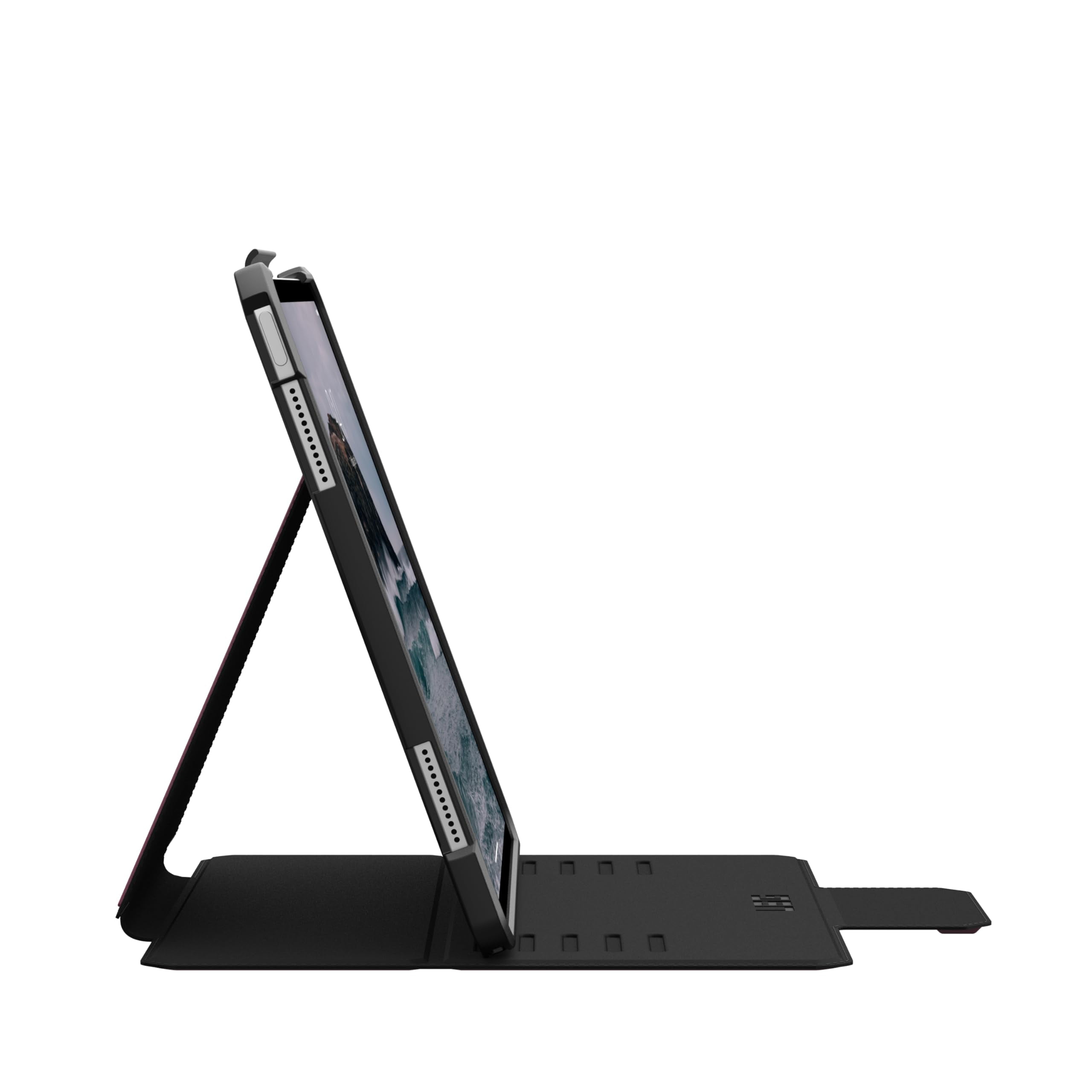 UAG iPad Air 13" Case (1st-3nd Gen 2024-2026) M4/M3 - Rugged Multi-Angle Viewing Folio Protective Cover Pencil Holder & Adjustable Stand, Metropolis SE Bordeaux