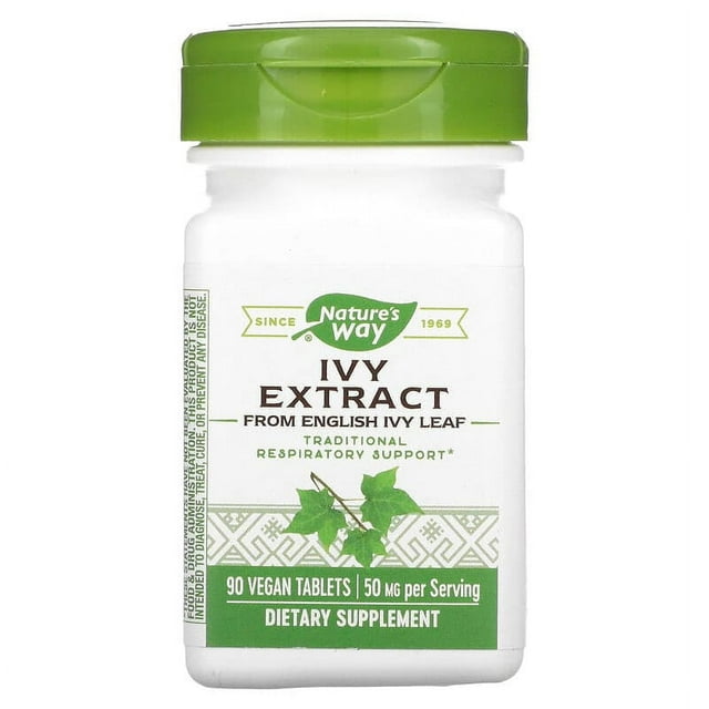 Nature's Way | Ivy Exctract, 90 Tabletas , Soporte Respiratorio