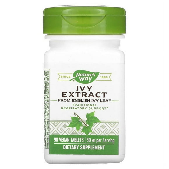 Nature's Way | Ivy Exctract, 90 Tabletas , Soporte Respiratorio
