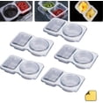 thumbnail image 1 of Contenants à Collation Réutilisables à Emporter, Contenant à Condiments à Double Compartiment avec Couvercles, Contenants à Collation pour Noix, pour Sauce à Emporter, Échantillonnage, Collation de Voyage (5 Pcs), 1 of 7