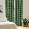 thumbnail image 2 of Ambesonne Forest Window Curtains, Exotic Leaves Botany Foliage, Each 28" W x 84" L, Green and Dark Blue Grey, 2 of 4