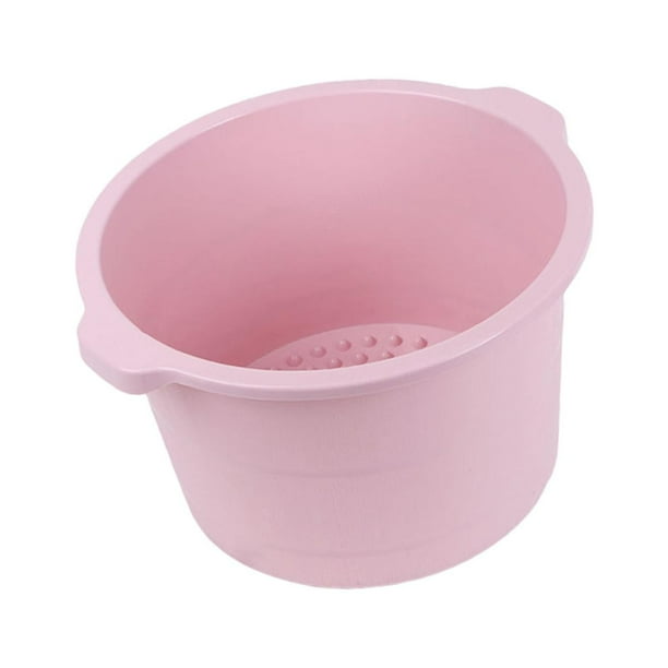 Tina para remojo de pies Lavabo para pies Cubo para pies Lavabo para baño de pies para relajación de pies en rosa