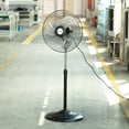 thumbnail image 4 of ACHAZEL 18" High Velocity Pedestal Fan, 3-Speed Oscillating Metal Shop Fan with Aluminum Blades, Adjustable Industrial Standing Fan for Garage & Commercial, 4 of 8