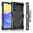 thumbnail image 2 of Tekcoo Cases for Samsung Galaxy A15 5G, [Buit-in Screen Protector] Combo Holster Belt Clip [Heavy Duty] [Kickstand] Full-Body Rugged Holster Case -Black, 2 of 10