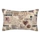 thumbnail image 1 of Fotbe Abstract Coffee Pattern With Letters Funda de Almohada Decorativa Estilo Occidental, Lujo en Algodón, Fundas para Almohadas King, Cojín Estampado para Decoración del Hogar-16"x24", 1 of 6