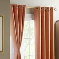 thumbnail image 3 of TOWN & COUNTRY LUXE Oslo Double Layer Indoor Curtains, Room Darkening and Sheer, Grommet Top, Energy Efficient, 2-Pack Set, 52"x96", Clay, 3 of 12