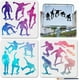 thumbnail image 1 of Juego de 3 plantillas para pintar poses de skate (30 x 30 cm) con pincel. Reutilizables. Ideales para aficionados al skate., 1 of 9
