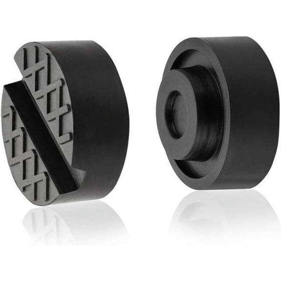 2PCS Floor Slotted Car Rubber Pad Frame Protector Adapter Jacking Disk Pad Tool
