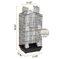 thumbnail image 5 of KFFKFF 41-inch Spacious Bird Cage with Open Top, Ideal for Parakeets, Finches, Canaries, Lovebirds, Cockatiels, Budgies, Small Quaker Conures, Travel Pet Flight Birdcage Equipped with Swing and Perch, 5 of 9