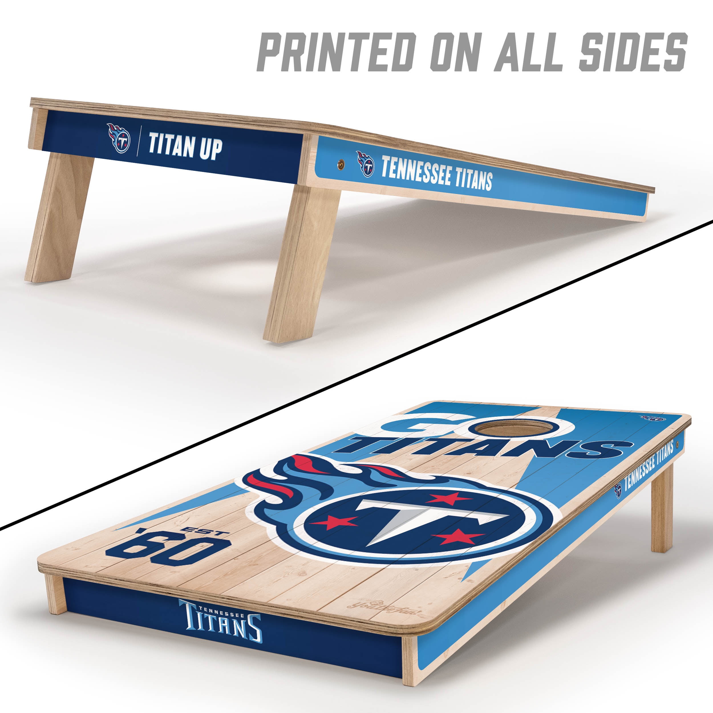 YouTheFan NFL Tennessee Titans 2' x 4' Cornhole Game No Bags