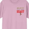 thumbnail image 3 of Tom & Jerry Love Key Crew Neck Short Sleeve Cradle Pink Women's T-shirt-Medium, 3 of 4