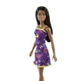 thumbnail image 6 of Barbie Fashion Doll with Black Hair Dressed in Colorful Butterfly Print Dress & Strappy Heels, 11 in, 6 of 7
