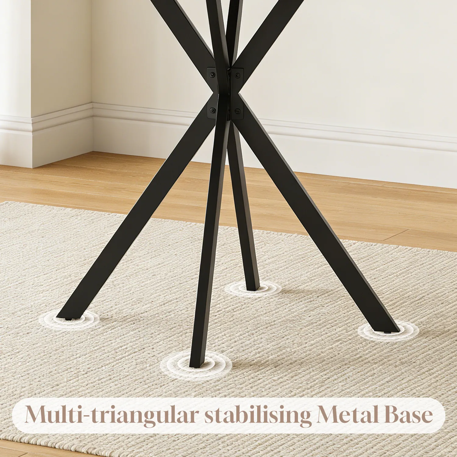 Small Round Dining Table for 2-4 People, 31.8" Modern Round Kitchen Table, Space-Saving Table for Living Dining Room, Coffee ,Apartment