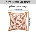thumbnail image 7 of Unique Bargains Set of 2 Chenille Leaves Jacquard Throw Pillow Covers Orange, 7 of 7