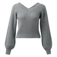 thumbnail image 4 of Durtebeua Womens Sweaters Fall Long Sleeve Skinny Pullover Jumper Womens Tops Fall, 4 of 6