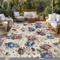 thumbnail image 2 of Spring Flowers Outdoor Rug for Patio/Deck/Porch, Non-Slip Large Area Rug 4 x 6 Ft, Farmhouse Botanical Seasonal Floral Herbs Indoor Outdoor Rugs Washable Area Rugs, Camping Rug Carpet Runner, 2 of 8