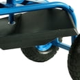 thumbnail image 6 of Sunnydaze Steel Rolling Garden Cart Scooter with Swivel Seat and Steering Handle, Blue, 6 of 13