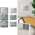 thumbnail image 2 of PatungKu Modern Digital Wall Clock Battery Powered Quiet Alarm Clock Digital Display, 2 of 12