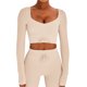 thumbnail image 2 of Conjunto deportivo NikouMX para mujer con cordón sin costuras, talla S M L, 2 of 7