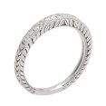 thumbnail image 3 of 10k White Gold Vintage-Style Engraved Diamond Wedding Band (1/5 cttw, I-J, I2-I3), 3 of 6