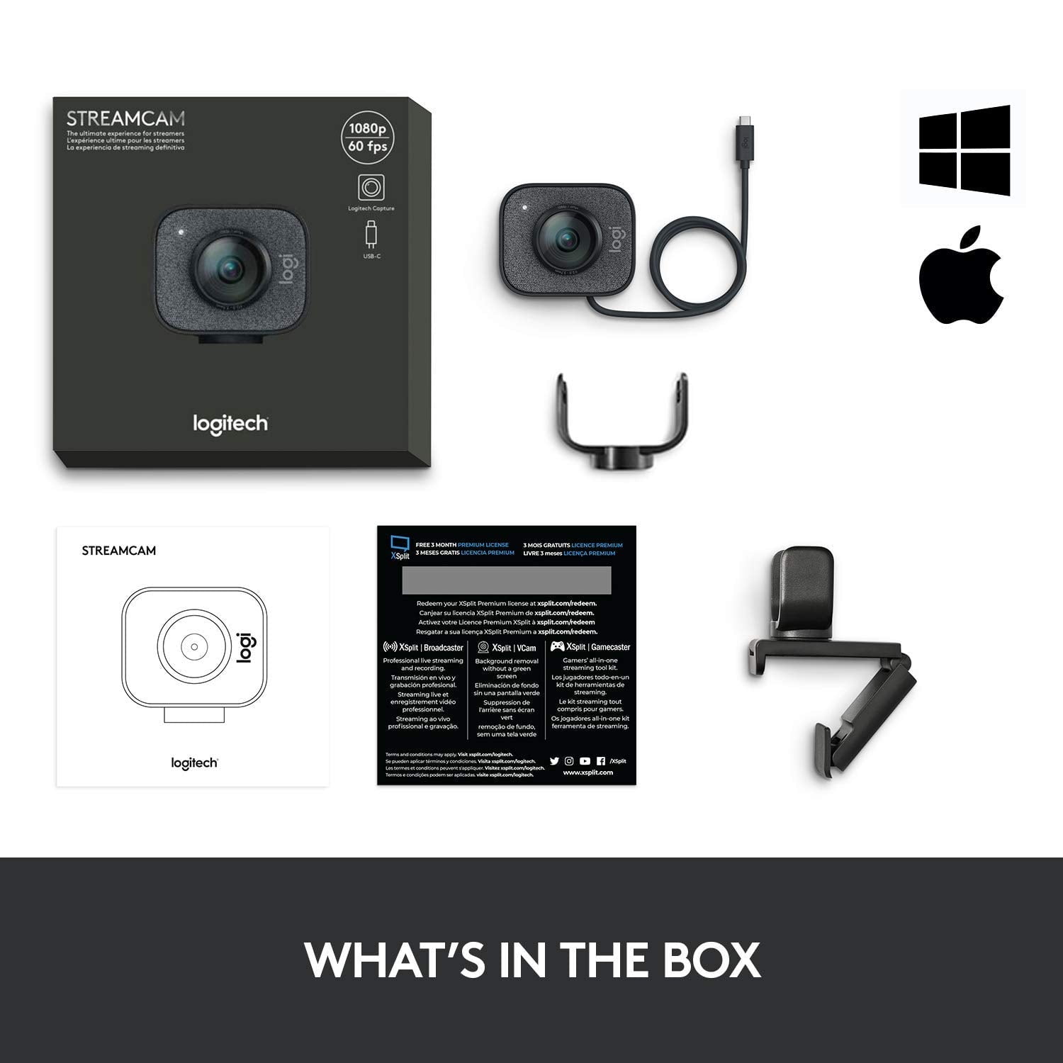 Logitech StreamCam 1080P HD 60fps Streaming Webcam Full HD Logitech StreamCam 1080P HD 60fps Streaming Webcam Full HD