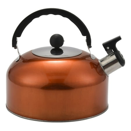 

NUQUQU Home Whistling Kettle for Universal Induction Cooker 1.8L Stainless Steel Whistle Tea Kettle Water Bottle(Orange)