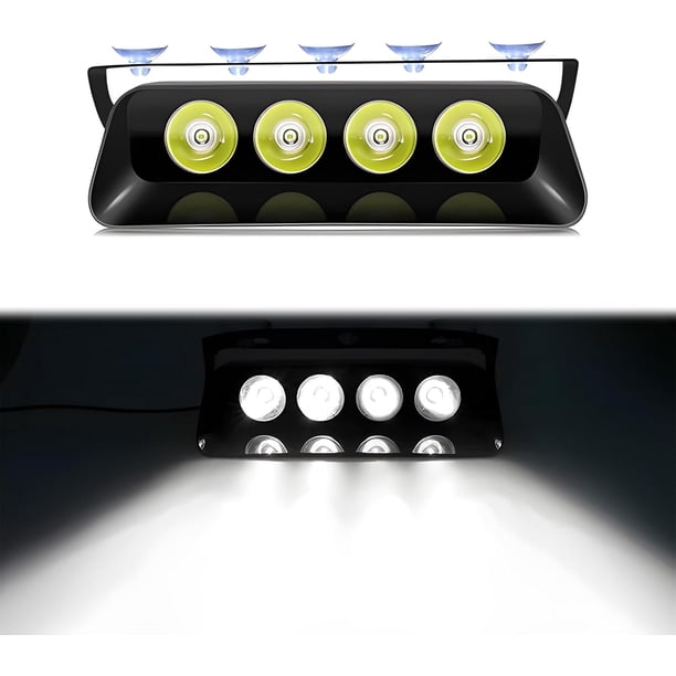 Luz intermitente con ventosa, 16 luces LED estroboscópicas para parabrisas, ámbar y blanco, luces estroboscópicas de emergencia para salpicadero, luces intermitentes de advertencia para vehículos de
