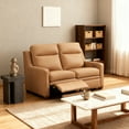 thumbnail image 2 of Triple-Motor Reclining Sofa 55" Genuine Leather Power Zero-Wall Loveseat with Powered Adjustable Headrest, Powered Adjustable Lumbar, Extendable Footrest, USB&USB-C Port, 2 of 10