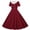Wine, variant on Vornjynx Kids Girls Dresses Button-Up Collar Short Sleeve A-Line Flare Party Princess Dress Pink Size 8