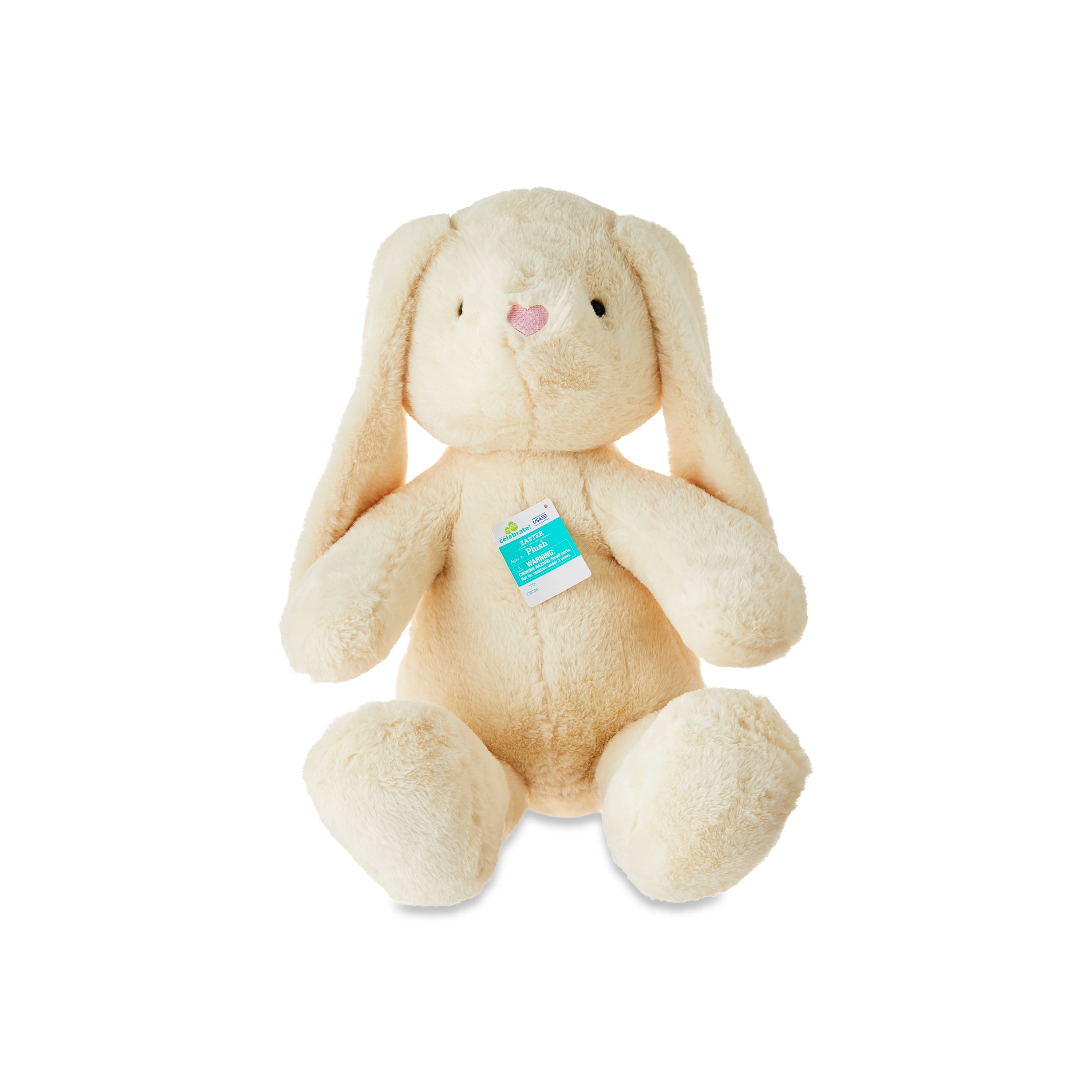 Large Bunny Plush, Tan, 22", Easter by Way To Celebrate