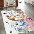 thumbnail image 2 of Brown Turtle Coastal Area Rugs 2.7'x5', Washable Small Throw Rugs for Kitchen Bedroom, Summer Beach Coral Seahorse Botanical Indoor Outdoor Rug Non-Slip Low Pile Carpet Runner Reversible Floor Mats, 2 of 8