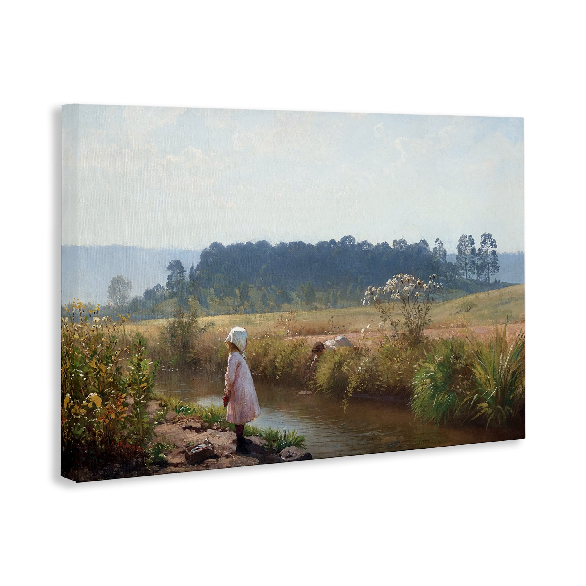 Stupell Industries Down By The River Landscape & Nature Painting Wrapped Canvas Art Print Wall Art, 30 x 20