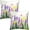 Spring Wildlowers Tulip, variant on Hello Spring Pillow Covers 22\u201dx22\u201d Set of 2 Tulip Lavender Wildlowers Decorative Throw Pillows Cover Spring Farmhouse Outdoor Pillowcases Summer Seasonal Floral Cushion Case