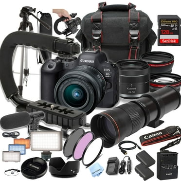 Canon EOS R6 Mark II with 24-50mm, 420-800mm Super Telephoto Lens, 128GB Extreme SD Card and More