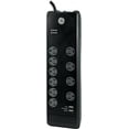 thumbnail image 1 of GE Surge Protector con 10 puntos de venta y 2 puertos USB, Twist-to-Lock, Black, 13476, 1 of 2