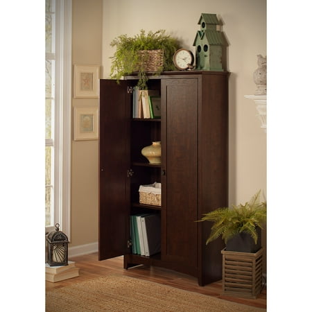 Buena Vista Tall Storage Cabinet With Doors In Madison Cherry