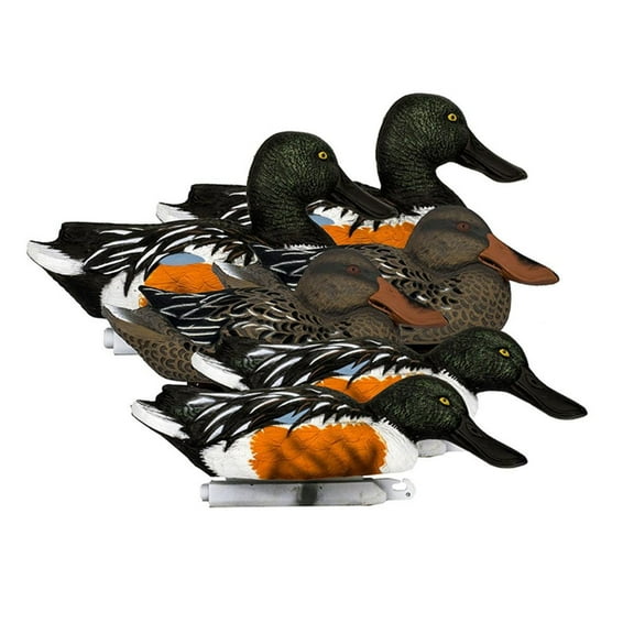 Higdon Decoys 16964 19 x 18 x 12 in. 11 lbs Battleship Shoveler Foam Filled Floating Decoys - Pack of 6