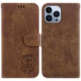 thumbnail image 2 of Compatible with iPhone 13 Pro Max Embossed Cute Tiger Flip Folio Wallet Case Card Pocket Holder Cover, 2 of 5