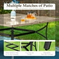 thumbnail image 5 of Sophia & William Metal 60" x 60" Patio Outdoor Square Dining Table for 8, Teak Color, 5 of 7