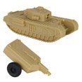 thumbnail image 1 of Tank BMC Toys Churchill Crocodile WW2 1:38 de plástico marrón, 1 of 8