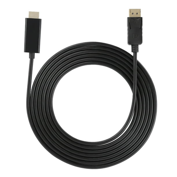 Cable adaptador de audio y vídeo DisplayPort a HDMI HD grande, línea de conversión de 3 metros