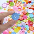 thumbnail image 5 of Genreen 320 pcs Colorful Buttons for Crafts DIY, 5 Size Buttons for Sewing Flatback Button Bulk with Box 4 Holes Assorted Button for Crafts and Decoration (9-25mm), 5 of 6