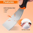 thumbnail image 3 of Stainless Steel Paint Scraper Tools, Drywall Knife Set for Removing Wallpaper, Repairing Drywall, Applying Putty, 3 of 7