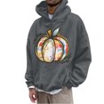 thumbnail image 1 of MITCOWBOYS Chandails à Capuchon pour Hommes Automne Manches Longues Sweat à Capuche Imprimé Halloween Graphique 3TG (Gris), 1 of 4