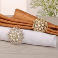 thumbnail image 4 of Coofit Napkin Ring Rhinestone Stainless Steel Napkin Wrap Wedding Decor for Banquet, 4 of 6