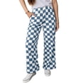 thumbnail image 7 of DOKOTOO Plaid Pants for Women Casual Wide Leg Pants Elastic Waist Loose Comfy Checkered Pants with Pockets, 7 of 7