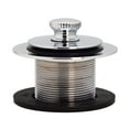 thumbnail image 4 of Westbrass Universal Thread Twist & Close Bathtub Drain with Adaptor and Two-Hole Overflow, Polished Chrome, 4 of 7