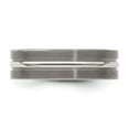 thumbnail image 4 of Edward Mirell Titanium Brushed/Polished Textured Lines 7mm Band Size 8.5, 4 of 7